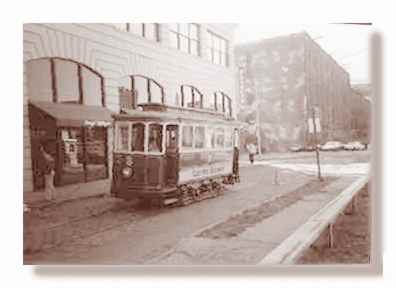 An old Brooklyn trolley on a nostalgia run in 1989 (from Forgotten-NY)